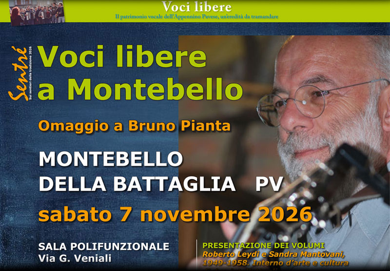 Omaggio a Bruno Pianta presso Sala Polifunzionale di Montebello della Battaglia (PV) il 7/141/2026 dalle ore 16:00